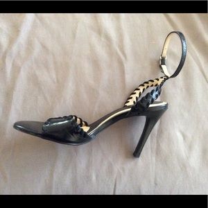 6.5 Carlos Santana ankle strap Black Sandal heels